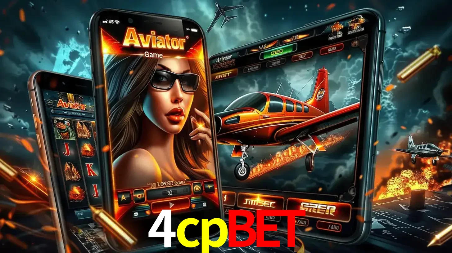 O popular jogo de apostas Aviator exibido em vários celulares e tablets, mostrando a interface emocionante e a ação de voo disponíveis para jogar agora no 4cpbet.