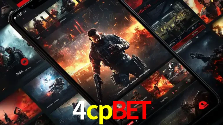 Tela de um celular exibindo uma galeria de jogos de tiro com temática militar, mostrando a variedade de e-sports disponíveis para apostas na plataforma de entretenimento 4cpbet.